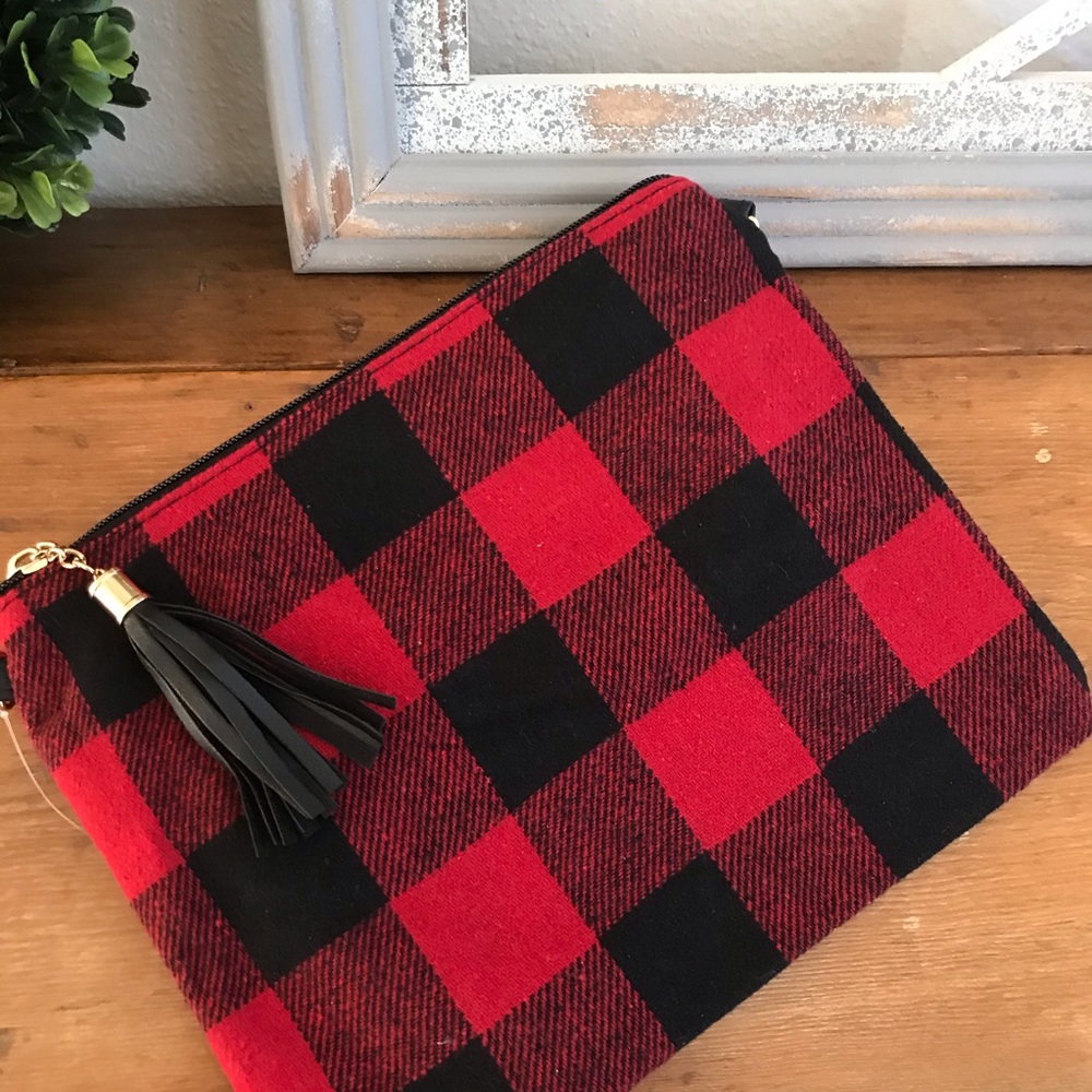 Flannel Clutch/Wristlet.